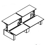 Workstation For 4 Person