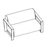 L1510 x D970 x H760 mm (Two Seater)