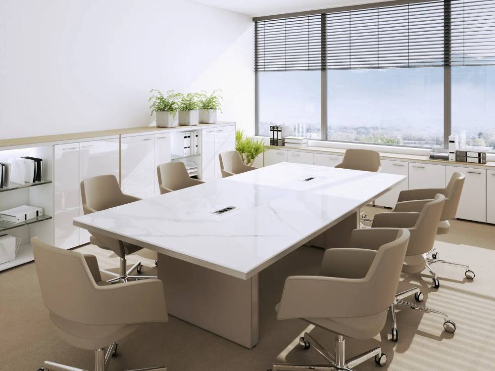 Arena 1 - Marble Slab Leg Rectangular Meeting Table with Optional Glass and Leather Inserts 04 img Arena 1 Marble Slab Leg Rectangular Meeting Table with Optional Glass and Leather Inserts 04 img