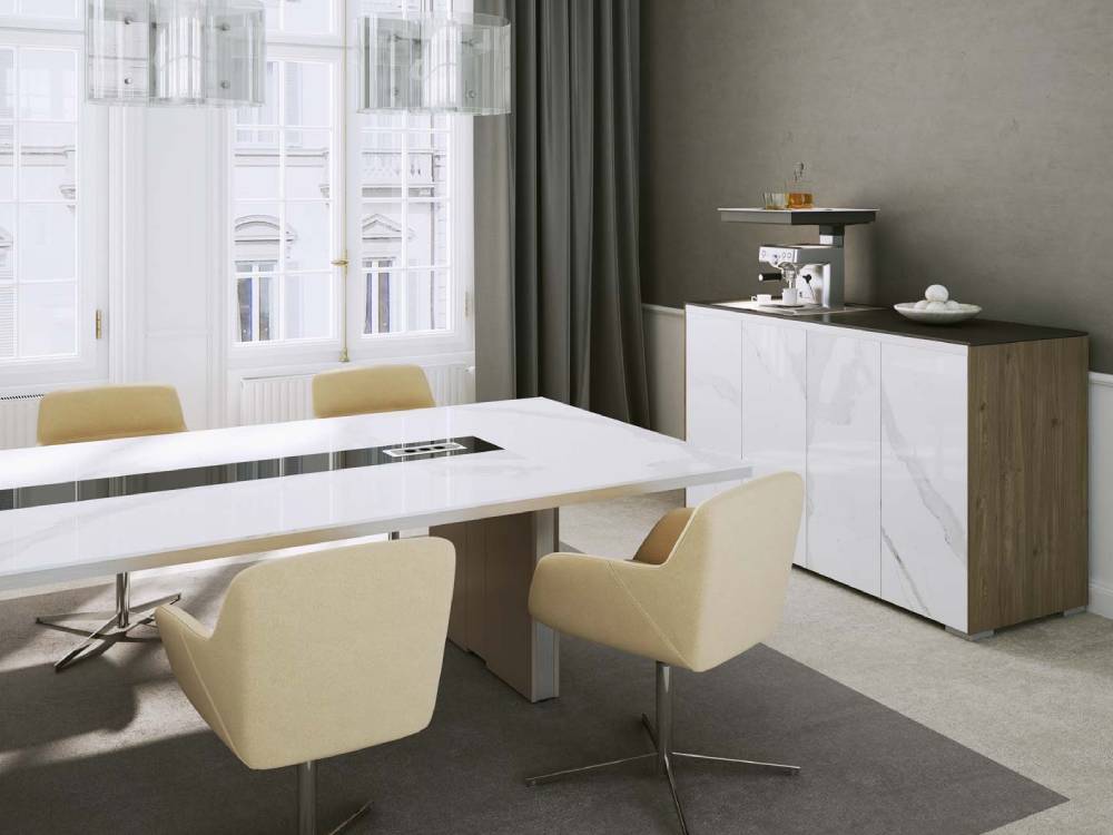Arena 1 - Marble Slab Leg Rectangular Meeting Table with Optional Glass and Leather Inserts 06 img Arena 1 Marble Slab Leg Rectangular Meeting Table with Optional Glass and Leather Inserts 06 img
