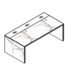 Desk with Glass Insert