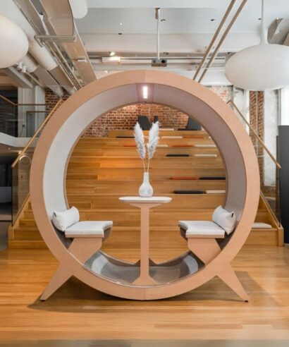 Brinox - Designed Acoustic Meeting Pod for 2, 4 and 6 Persons with Optional Acoustic Backwall