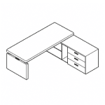 Desk with Credenza Unit