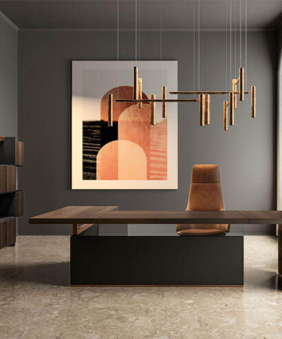 Boldex – Executive Desk with Return Modesty And Optional Supporting Pedestal & Credenza Unit