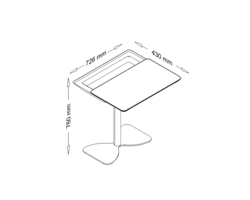 Flixa - Classic Sliding Top Desk Dimesstion_image Flixa - Classic Sliding Top Desk Dimesstion_image