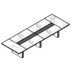 Medium Rectangular Shape Table (with Board Insert, 10 and 12 Persons)