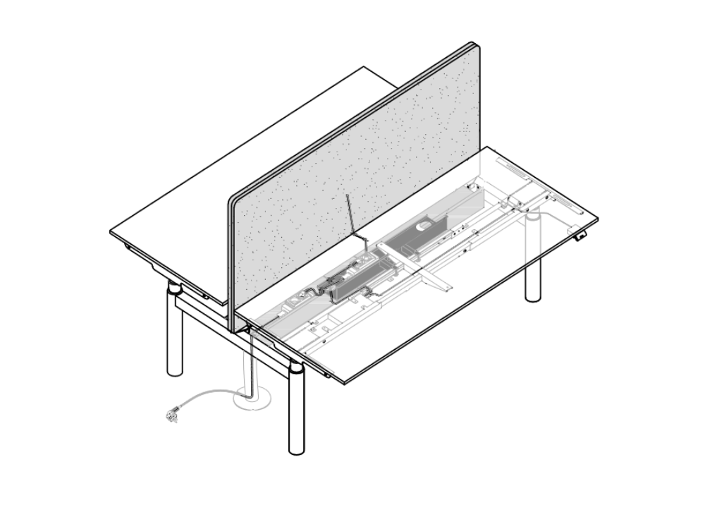 Nayara – Back to Back Height Adjustable Office Desk For 2 ,4 And 6 Persons 10 img Nayara – Back to Back Height Adjustable Office Desk For 2 4 And 6 Persons 10 img