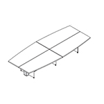 Medium Barrel shaped Table (14 Persons)