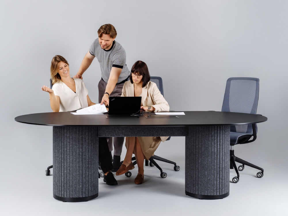 Parzio -Acoustic-Columns-Leg-Meeting-Table-11 Parzio Acoustic Columns Leg Meeting Table 11