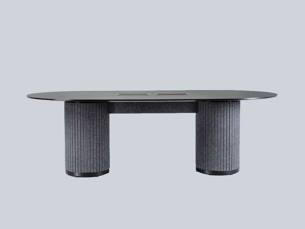 Parzio - Acoustic-Columns-Leg-Meeting-Table-14 Parzio Acoustic Columns Leg Meeting Table 14
