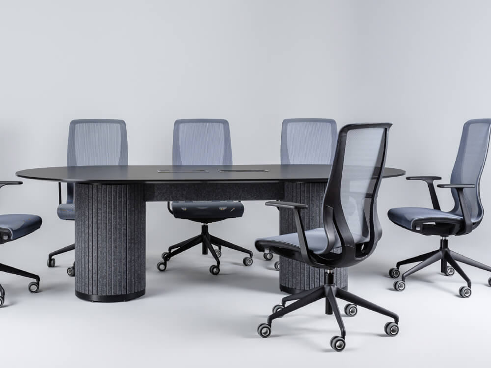 Parzio -Acoustic-Columns-Leg-Meeting-Table-15 Parzio Acoustic Columns Leg Meeting Table 15