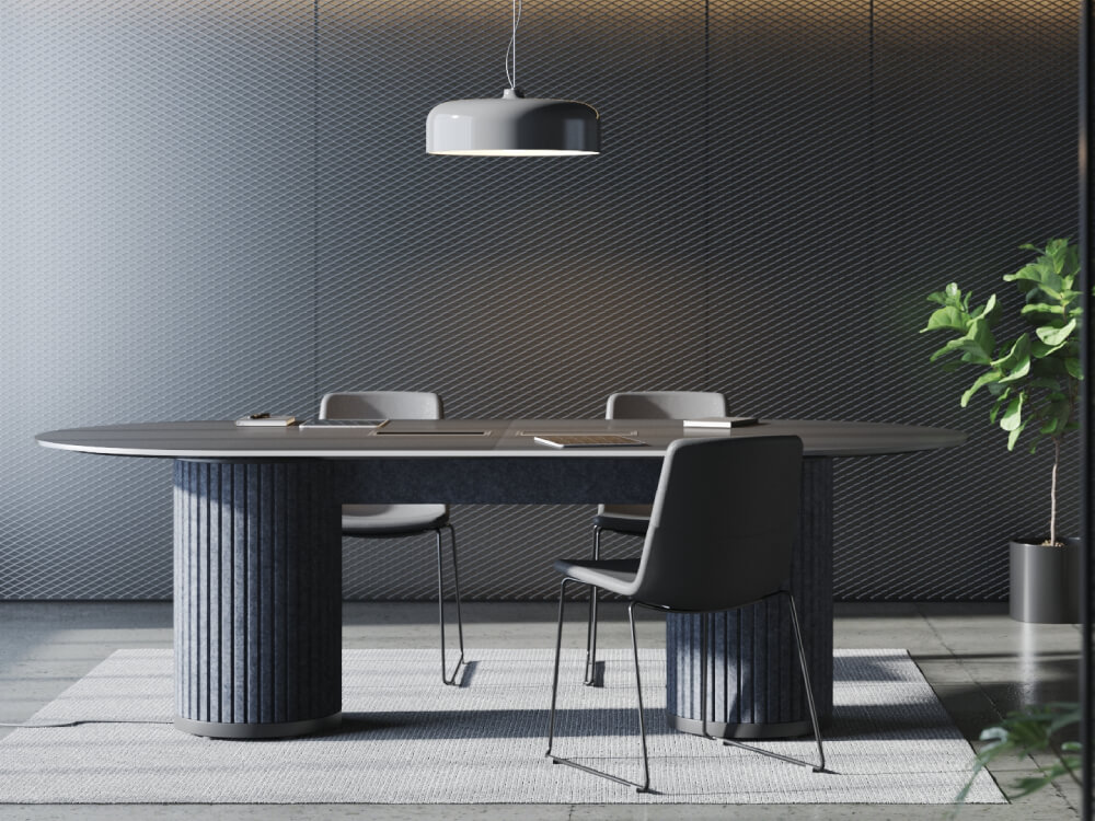 Parzio -Acoustic-Columns-Leg-Meeting-Table-2 Parzio Acoustic Columns Leg Meeting Table 2