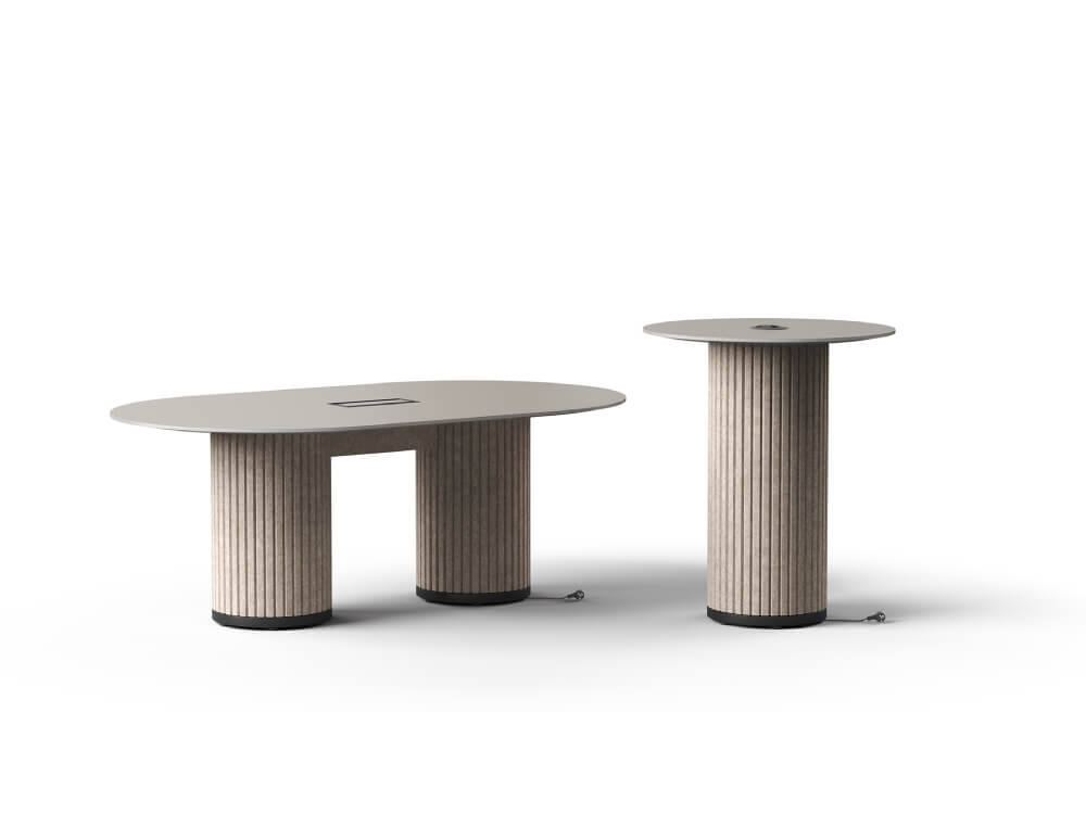 Parzio-Acoustic-Columns-Leg-Meeting-Table-4 Parzio Acoustic Columns Leg Meeting Table 4