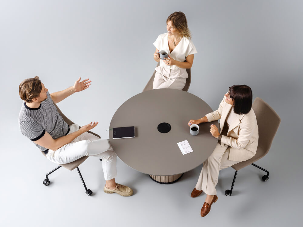 Parzio -Acoustic-Columns-Leg-Meeting-Table-8 Parzio Acoustic Columns Leg Meeting Table 8