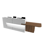 L3600 x D820 x H1150 mm (Left Side, DDA Access)(When Seated)