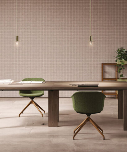 Silora - Round, Square and Rectangular Shaped with Central Insert Wood Veneer Meeting Table