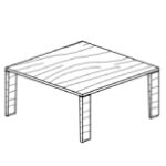 Square Shape Table (6 Persons)